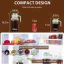 Glyntrof Cold Brew Coffee Maker Pitcher, Green 64 Oz Heavy Duty Wide Mouth Glass Mason Jar pour spout Lid with Stainless Steel Filter for Iced Coffee, Ice Drinks