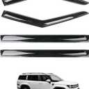 Tape-On Window Visors 4-Piece Compatible with 2024-2026 Santa Fe | For Hyundai Santa Fe Sun Rain Guards Window Deflectors Shield Shade Smoke