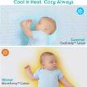 4 in 1 Crib Mattress, 6" Dual Sided Memory Foam Toddler Bed Mattress, Cotton Heat & Tencel Cooling Cover, Firm Breathable Baby Mattress for Infant & Toddler, Waterproof Linning & Washable