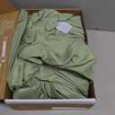 Deep Pocket King Fitted Sheet with Straps - Fits Mattresses Up to 21" Thick - 3 Piece Bed Sheets - Moisture Wicking, Cooling & Soft Fitted Sheet & Pillow Cases (Light Green)