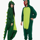 Dinosaur Adult Onesie - T-Rex Halloween Costume - Plush Dino One Piece Cosplay Suit for Adults, Women and Men Size S