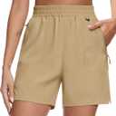 MAGCOMSEN Women's 5" Hiking Cargo Shorts UPF 50+ Quick Dry Lightweight Golf Athletic Casual Summer Shorts with Pockets, Size XL
