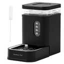 Garnder Pet Automatic Dog Water Dispenser Gravity Waterer with Stainless Steel Bowl Water Dispenser 6.5L Large Capacity Water Feeder for Dogs Cats Pets, BPA-Free Noise-Free (Black, 6.5L)