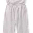 Burt's Bees Baby Baby Girls' Jumpsuit, 100% Organic Cotton One-piece Sleeveless Outfit Coverall (Taro Pointelle,12 Months)