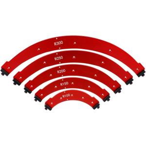 Woodworking Round Corner Radius Templates, 5Pcs Aluminium Alloy Router Corner Jig Set Includes R100 R150 R200 R250 R300, Radius Jig Router Template for Woodworking Cabinet Wardrobe