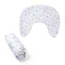 Boppy Nursing Pillow Cover - Soft, Hypoallergenic Washable Microfiber Bottle & Breastfeeding Pillow Covers (Redesigned Feeding Pillow Sold Separately) - Gray Gentle Leaves