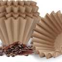 Disposable Small Coffee Filters,100PCS Unbleached Basket Coffee Paper Filter for Ninja Pods & Grounds Specialty Single-Serve Coffee Maker PB051 PB041, Kalita Wave Dripper 155, 1-2 Cup