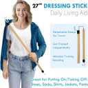 7PC Hip Kit For Seniors Total Hip Replacement Prime, Hip Replacement Kit After Surgery, Hip Replacement Recovery Kit With Grabber,Sock Aid,Leg Lifter,Dressing Stick,Shoehorn,Back Scratcher,Bath Loofah