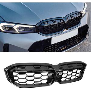 MAXDOM Replacement Front Upper Grill Fit for BMW (2023-2025) 3 Series G20 LCI – Gloss Black Diamond ABS Grille
