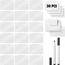 Mr. Pen- Basket Labels Clip On Set, 30 pcs Clip On Labels for Storage Bins with 2 Black Markers, Basket Tags, Easy to Clean (White)