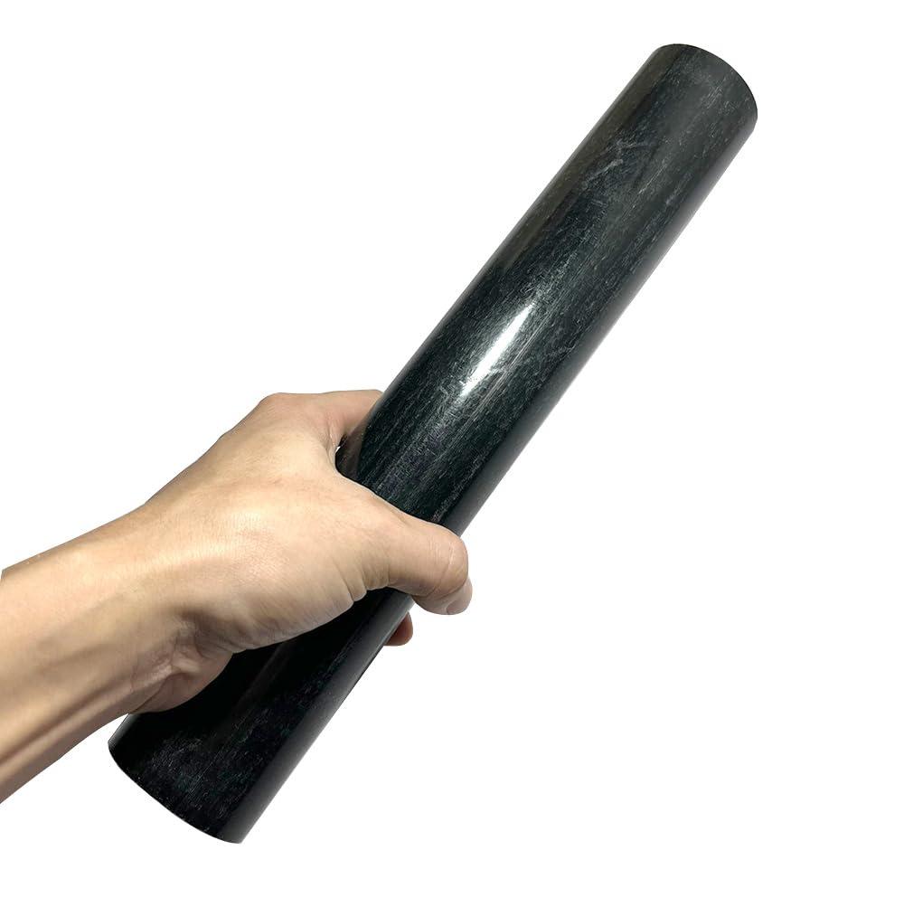 1 Pack Round Acetal Copolymer Rods - 2 -Inch Diameter and 12-Inch Length Opaque Black Acetal Copolymer Rods POM-C Perfect for Non-Marring