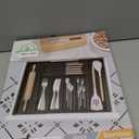 WUSHIZHUHUN Utensil Organizer Silverware Tray for Drawer - Bamboo Knife Drawer Organizer Expandable Cutlery Organizer in Drawer Knife Block W12.8-20.2" x L16 x H2 (Black)