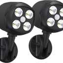 Yoyutrre Motion Sensor Battery Operated Lights with 12W 600 Lumen Motion Detector for Outside Yard and Stairs (2Packs)