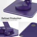 Cell Phone & Tablet Stand for Desk, Aluminum Adjustable Holder for iPhone, iPad & Smartphones || Foldable Mount with 360 Swivel, Stable Base & Portable Design for 49.7in Devices, Purple