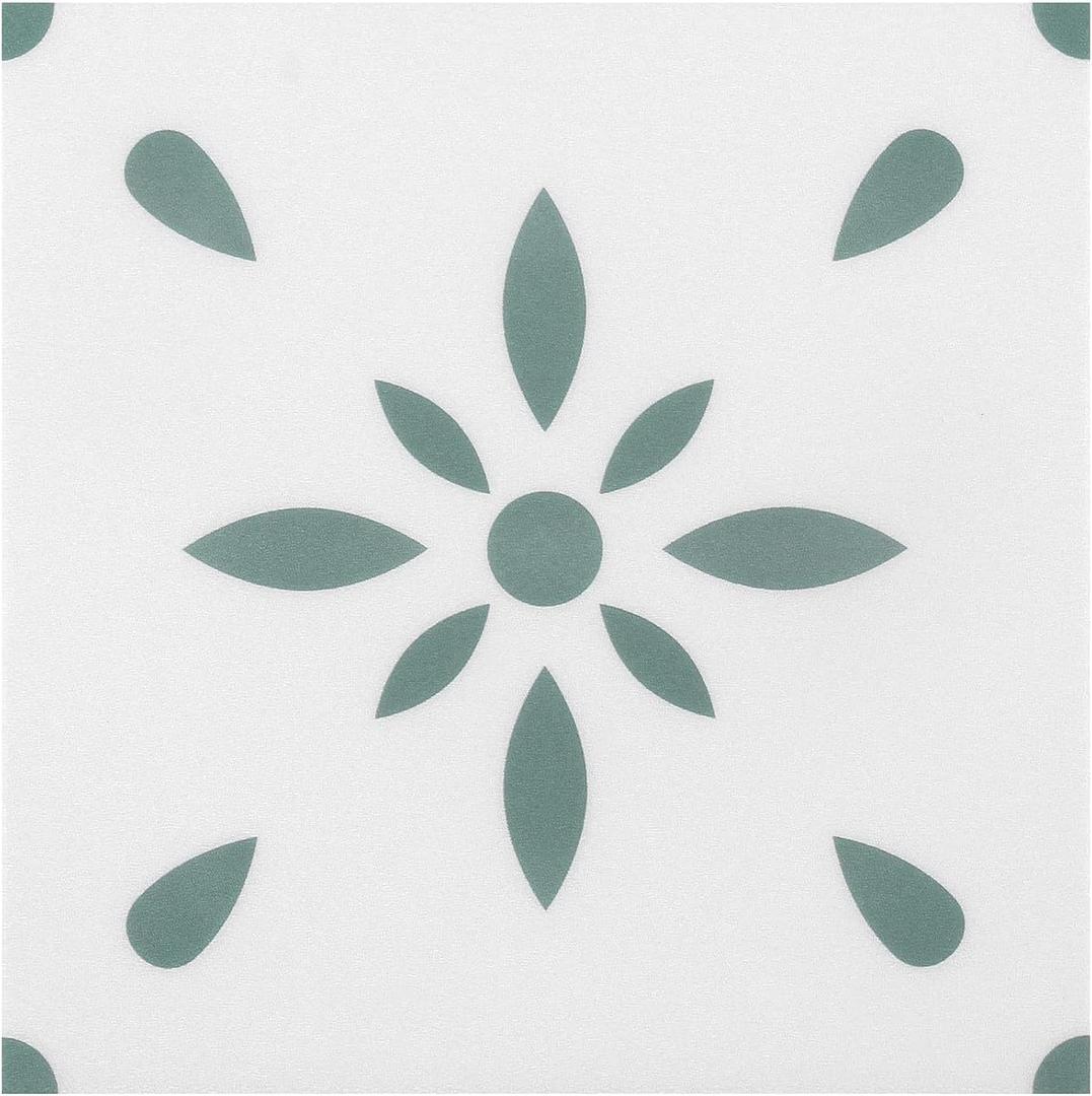 Peel & Stick Floor Tile Stickers Vinyl Flooring for Kitchen Bathroom Pet House and More, Waterproof Removable 8x8 inches 20 Pack (Light Green)