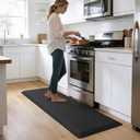 DEXI Anti Fatigue Kitchen Mat Cushioned, 20x60 Waterproof Runner Rug Black