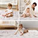 ROBOTIME Baby Play Mat 50"x50", Extra Thick 30D Sponge Baby Mat for Floor, Non-Slip & Washable Play Mat for Babies 0-6 Months, Perfect for Playpen, Tummy Time & Infants