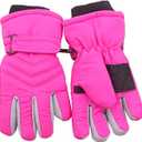 Kids Waterproof Winter Gloves Toddler Snow gloves Ski Gloves For Little Boys Girls (3-5Years, Pink)