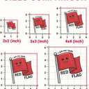 2 x 3Pcs I am My Own Red Flag Sticker Cute True Crime Gift My Favorite Murder Red Flag Vinyl Sticker Renegade Hilarious Stickers I'm The Flags Decal for Laptop Water Bottle Toolbox Phone Car 3"x3"