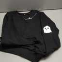 HEBBE Spooky Season Sweatshirts Halloween Ghost Sweatshirt Women - Halloween Graphic Crewneck Tops Casual Sweater (Medium)