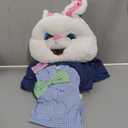 Morph Easter Bunny Costume Adult Rabbit Mascot Dungarees Suit for Easter Costumes Celebrations and Events (X-Large)