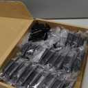 Ravinte 60 Pack (30 Pairs) 1/2" Overlay (Variable) Cabinet Hinges, Self-Closing Semi-Concealed Face Mount, Matte Black Decorative Hardware with Door Bumpers for Kitchen & Cupboard Doors