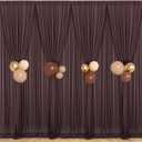 40 ft x 10 ft Wrinkle Free Brown Backdrop Curtain for Parties, Wedding Brown Photo Backdrop Drapes, Fabric 8 Panels 5ft x 10ft for Baby Shower Photoshoot Engagement Birthday Photography Background