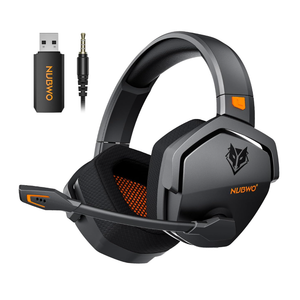 NUBWO Wireless Gaming Headset with Mic for Ps5 Ps4 PC, Zero Interference, 100Hour Battery AllDay Play, 23ms Sync​ for Fortnite & Call of Duty/FPS Gamers, Triple Mode All Devices Compatible  Orange