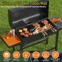 Silicone Grill Mat for Blackstone - Griddle Accessories Tools 3-piece Set Spatula Dish Drying Mat - Outdoor BBQ Grill Drip Pad, Orange