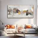 SDYA Gray Abstract Wall Art Decor 30x60 Inch Large Gold Wall Art Modern Artwork for Living Room Bedroom Office Wall Accents, 29"x58"