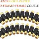 2 x 20 Pack RCA Female to Female Coupler Audio Video Adapter Gold Plated, for Phono,Speaker,RCA Cable,Amplifier