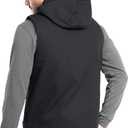 Wrangler Workwear Men's Hooded Work Vest, Black, 3X-Large
