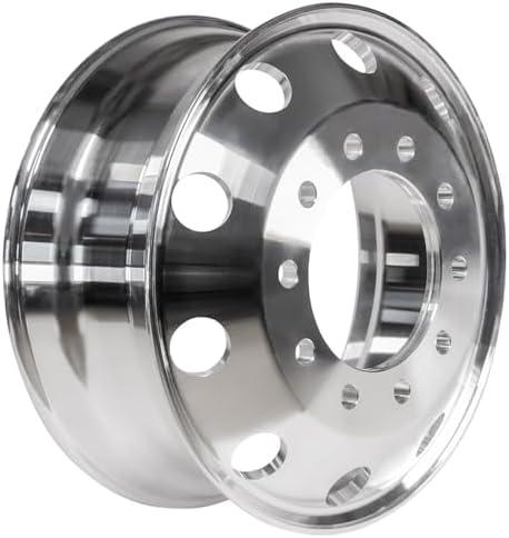 WheelDepot Aluminum Truck Wheel 24.5” x 8.25” Forged Wheel for Trucks and Buses Machine Bright 1 PC