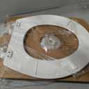 Mayfair Cassel Slow Close Toilet Seat, Easy Clean, Non Slip Premium Wood Seat, Easy Install, Made in USA, Round, White