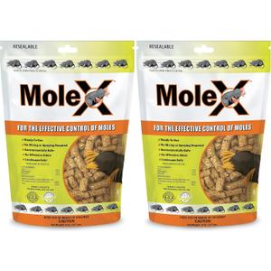 RatX EcoClear Products 620204, MoleX All-Natural Non-Toxic Humane Mole Killer Pellets, 8 oz. Bag (Pack of 2)
