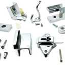 Harris Hardware TP2100 Toilet Partition Die Cast Zamac Complete Outswing Door Hardware Set, 1 in. Door 1-1/4 in. Pilaster (Chrome)