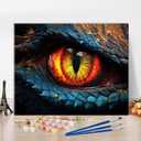 TUMOVO Dragon Eyes Paint by Numbers for Adults Beginner Dragon Scale Painting Fantasy Art Paint by Number Kits DIY Acrylic Painting for Adults Paint by Number Paint by Number Arts Craft16 x20 Inch