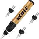 Chispee Thread Burner with 3 Pcs Replacement Tips for Finishing Bead Weaving, Fast Melting Wax, Leather Heat Transfer, and Stringing Projects (Gold)