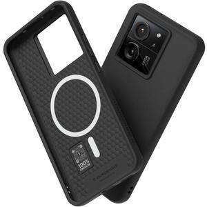 RhinoShield SolidSuit Case Compatible with Magsafe for [Xiaomi 13T/13T Pro] | Shock Absorbent Slim Design Protective Cover with Premium Matte Finish 3.5M / 11ft Drop Protection - Classic Black