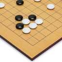 Yellow Mountain Imports Beechwood Veneer (0.4-Inch) Etched Beginner's Reversible 9x9/13x13 Go Game Set Board with Double Convex Melamine Stones - Classic Strategy Board Game (Baduk/Weiqi)