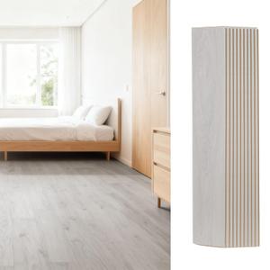 15 Sq.Ft.Vinyl Click-Lock Rigid FlooringSofter & Quieter Underfoot, Non-Slip & Waterproof, Scratch-Resistant,Low-Formaldehyde Comfort Core Planks (Ivory Ash)