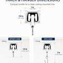 Ceiling Curtain Track 3ft-6ft, Wall or Ceiling Mount Rail Set with Hooks