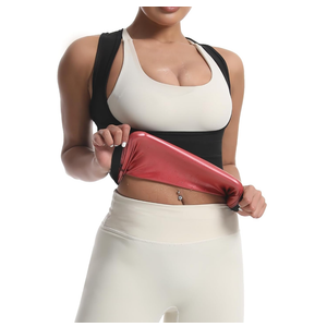JBT Sauna Suit Sweat Vest for Women Weight Loss Waist Trainer Sweatsuit Vest Workout Tank Top Fitness Body Shaper XXL