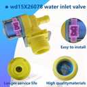 Compatible with GE Dishwasher Water Inlet Valve WD15X26078 Replacement for 4959029 AP6986683 PS16217027 Universal Water Inflow Valve to Prevent Leaks & Ensure Proper Water Pressure