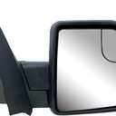 Replacement Passenger Right Side Door Mirror Manual Folding Power Glass No Heated No Signal Light with Temperature Sensor Textured Back Cover For Ford F-150 from 2015 to 2020