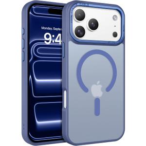 BENTOBEN Magnetic for iPhone 17 Pro Case 6.3" 2025, [Compatible with Magsafe] Slim Cute Matte Translucent Shockproof Drop Protective Bumper Women Men Phone Cover for iPhone 17 Pro, Blue