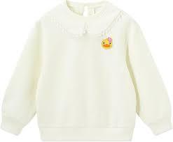 BDUCK+ Girls Boys Sweatshirt Cute Cartoon Yellow Duck Crewneck Pullover for Toddler Kids (3-12 Years) Long Sleeve Shirt Tops