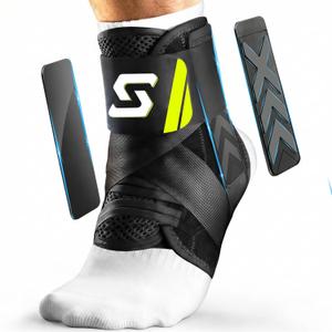 Quick Lace Up Ankle Brace for Sprained Ankle, Slim Fit Ankle Support Brace with Side Stabilizing Pads for Men & Women, Adjustable Ankle Stabilizer for Injury Recovery, Running, Sports, M-Support Plate of 1