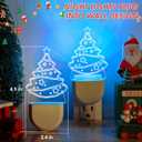 Meonum 2 Pack Christmas Night Light, 6 Color LED Vintage Christmas Night Light Dusk to Dawn, Nightlights Plug Into Wall for Bedroom Bathroom Living Room Porch Holiday Decor (Tree)