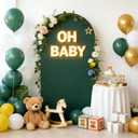 6.6FT Hunter Green Arch Backdrop Cover, Spandex Fitted Wedding Arch Stand Covers 2-Sided Round Top Chiara Arch Backdrop Cover for Easter Wedding Birthday Party Baby Shower Banquet Decoration
